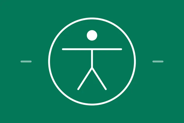 Universal accessibility figure inside a circle
