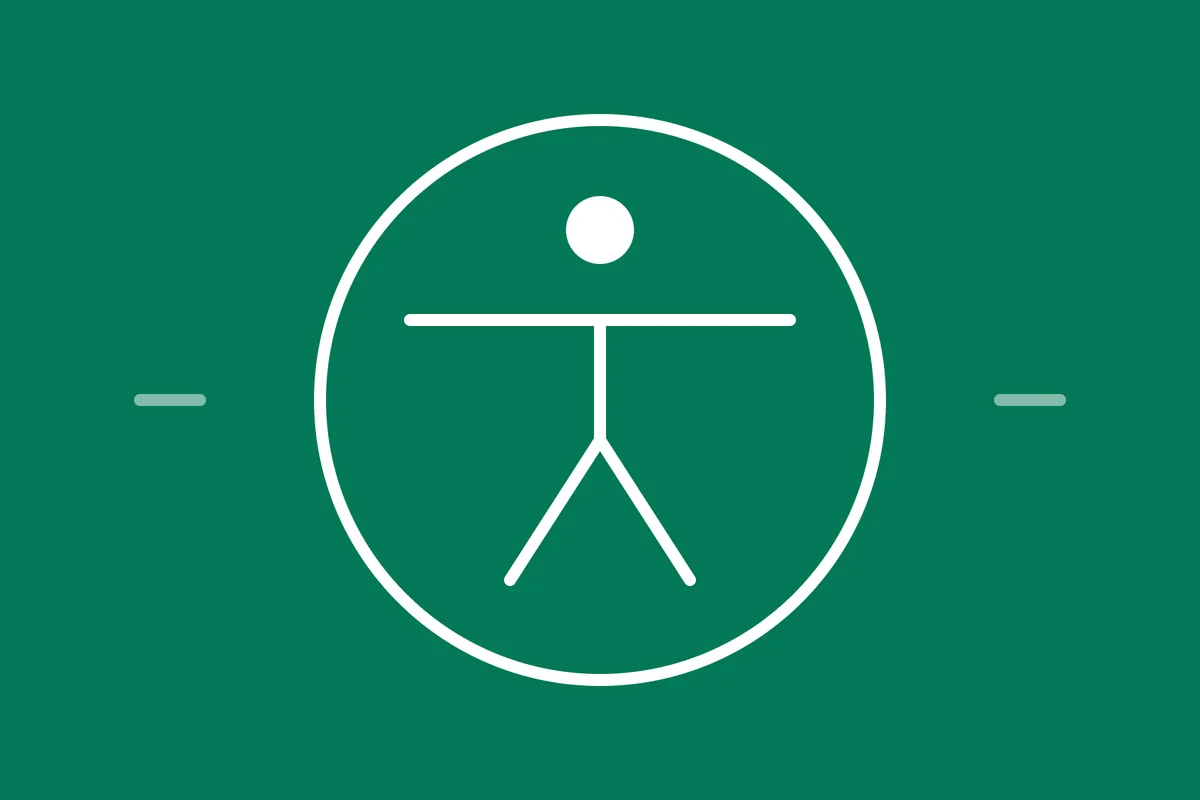 Universal accessibility figure inside a circle