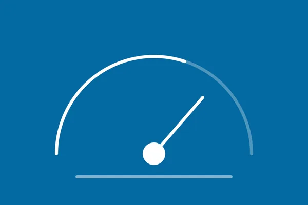 Speedometer gauge illustrating Core Web Vitals and page speed