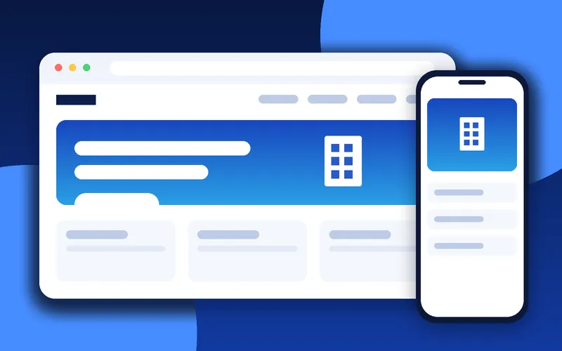 Business website design concept with services section and contact call to action (demonstration concept)