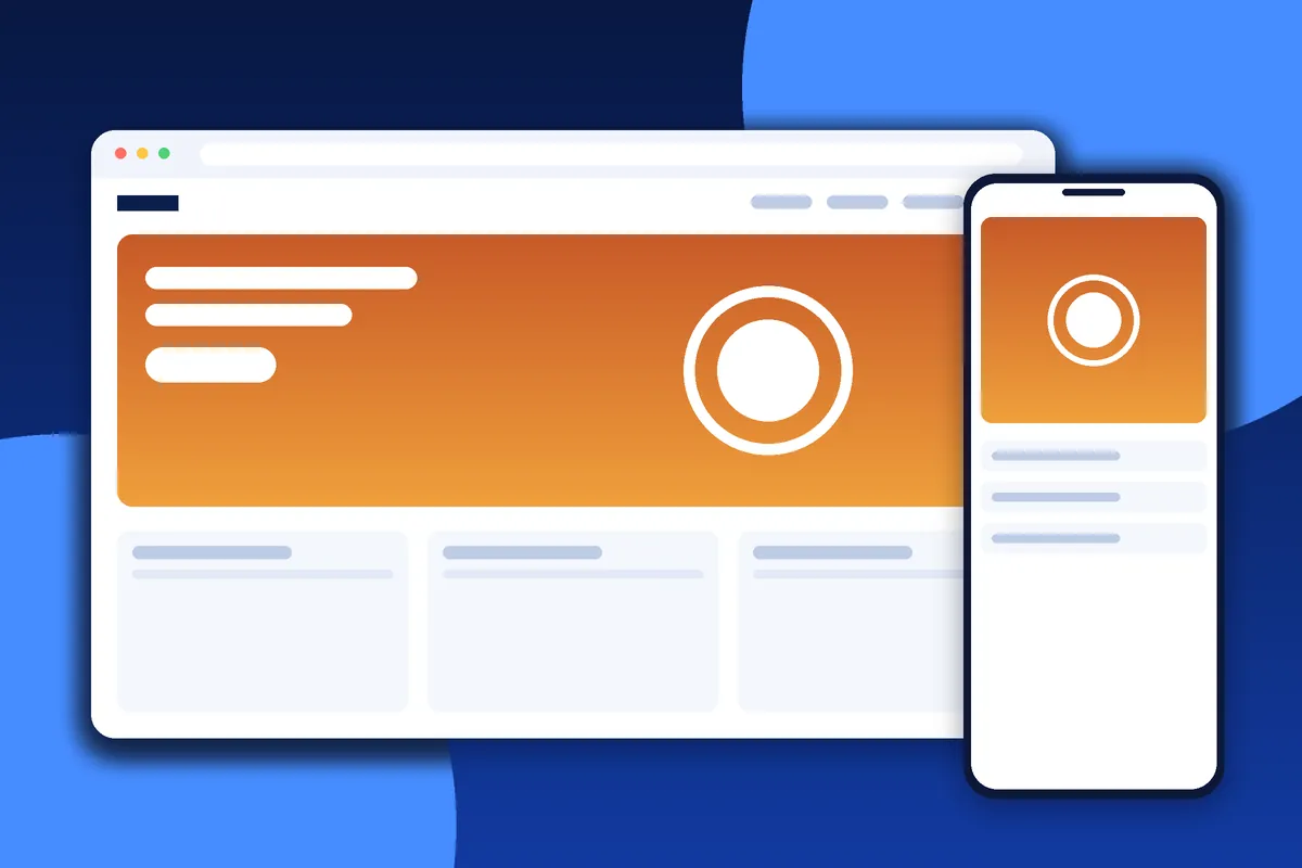Restaurant website design with menu, opening hours and reservations on desktop and mobile